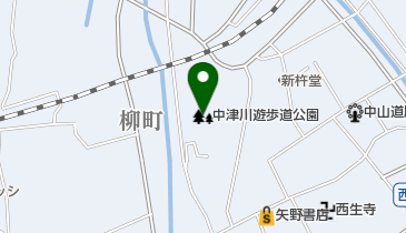 中津川遊歩道公園の地図画像