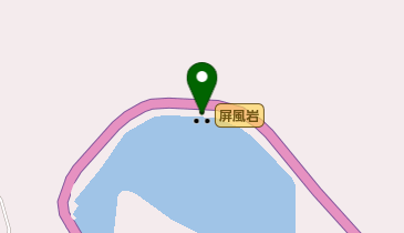 屏風岩の地図画像