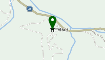 三輪神社の地図画像
