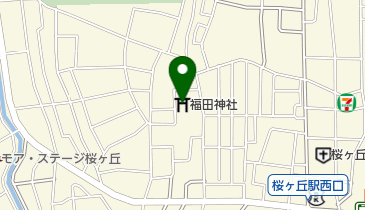 福田神社の地図画像