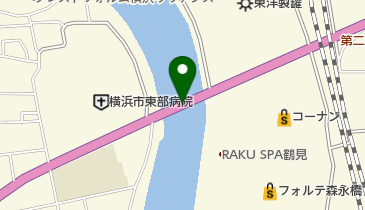 新鶴見橋の地図画像