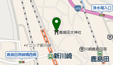 鹿島田大神社の地図画像