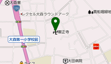厳正寺の地図画像