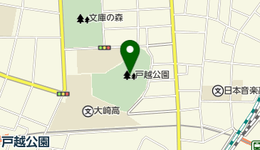 戸越公園の地図画像