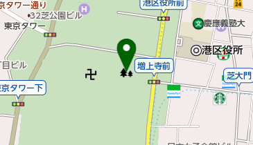 芝公園の地図画像