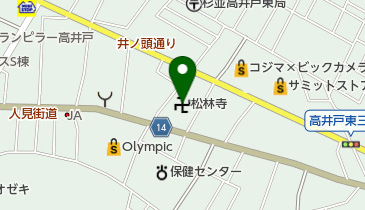 松林寺の地図画像