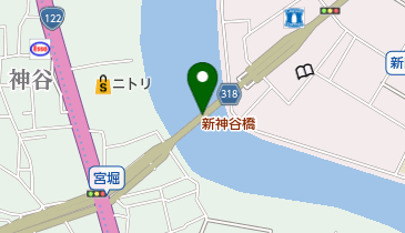 新神谷橋の地図画像