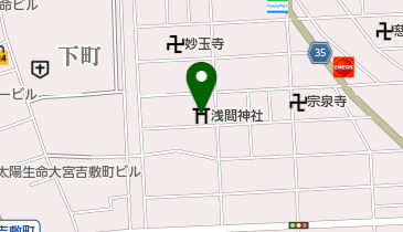 浅間神社の地図画像