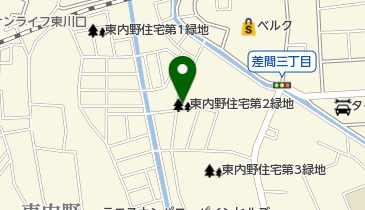 東内野住宅第2緑地の地図画像