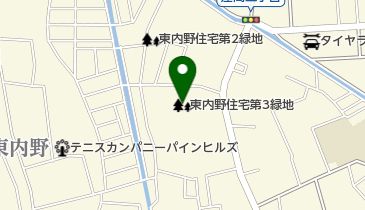 東内野住宅第3緑地の地図画像