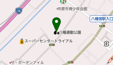 八幡運動公園の地図画像