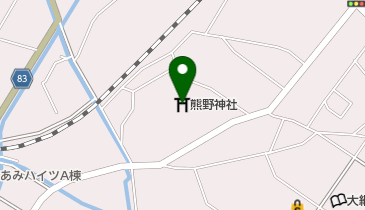 熊野神社の地図画像