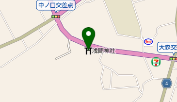 浅間神社の地図画像