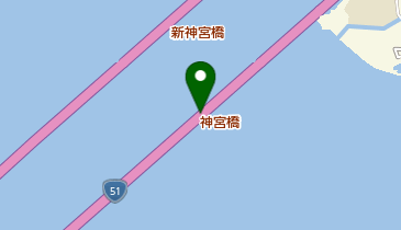 神宮橋の地図画像