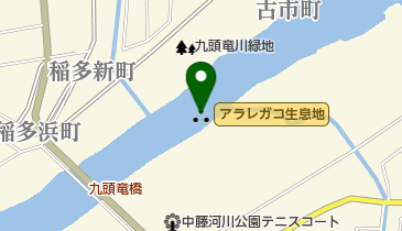 アラレガコ生息地の地図画像