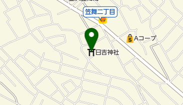 日吉神社の地図画像