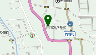 若宮八幡宮の地図画像