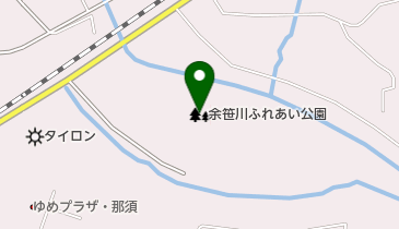 余笹川ふれあい公園の地図画像