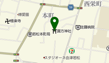 諏方神社の地図画像