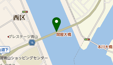 関屋大橋の地図画像