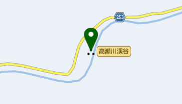 高瀬川渓谷の地図画像