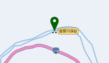 室原川渓谷の地図画像
