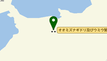 オオミズナギドリ及びウミウ繁殖地の地図画像