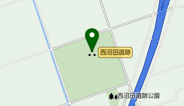 西沼田遺跡の地図画像