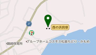 西の浜貝塚の地図画像