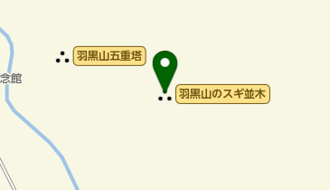 羽黒山のスギ並木の地図画像