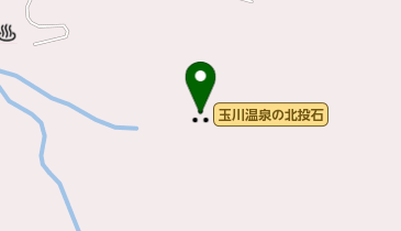 玉川温泉の北投石の地図画像
