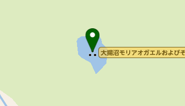 大揚沼モリアオガエルおよびその繁殖地の地図画像