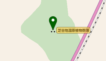 芝谷地湿原植物群落の地図画像