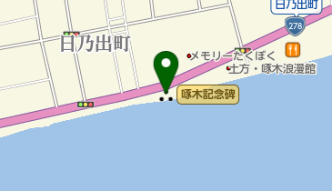 啄木記念碑の地図画像