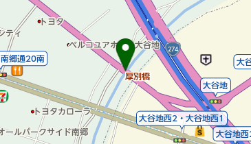 厚別橋の地図画像