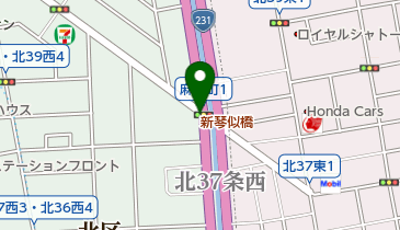 新琴似橋の地図画像