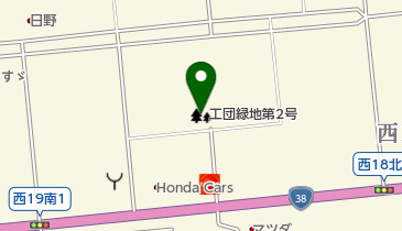 工団緑地第2号の地図画像