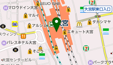 銀座若菜 ecute(エキュート)大宮店の地図画像