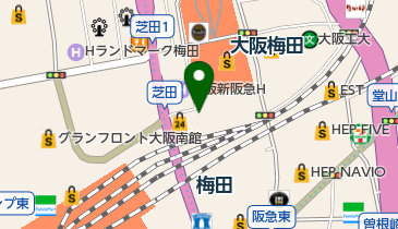 MARY QUANT プラザ梅田店の地図画像