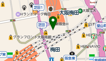 三菱東京UFJ銀行阪急梅田北支店ATM宝くじサービスの地図画像