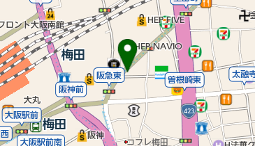 おおえす ホワイティうめだ店 の地図画像