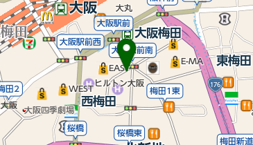 ル・ノーブル 梅田ディアモール店の地図画像