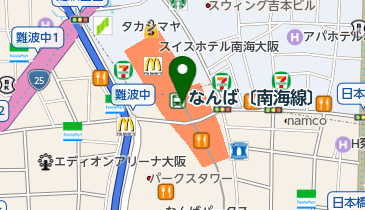 ヒロタ 南海なんば駅2階構内店の地図画像