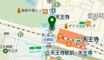 大阪市サービスカウンターの地図画像