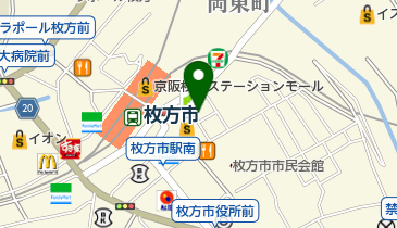 メナードフェイシャルサロン 枚方岡東店の地図画像