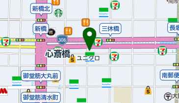 QUELLE HEURE(ケルエ) 大阪心斎橋店の地図画像