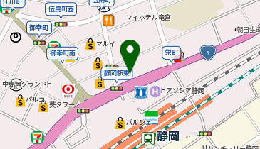 結婚相談所ツヴァイ静岡の地図画像