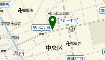 布団が洗えるコインランドリー リーベ福岡今川店の地図画像