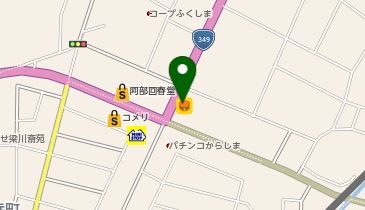 コインランドリー ランドリーナ梁川店の地図画像