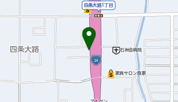 コインランドリーHaLLO R24奈良四条大路の地図画像